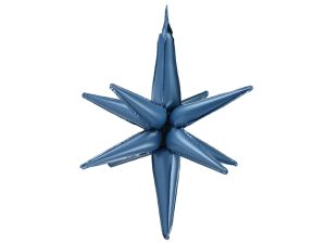 BALON FOLIOWY GWIAZDA 3D 105CM GRANAT PARTYDECO