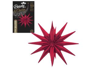 BALON FOLIOWY GWIAZDA 3D CZERWONA 50X46CM GODAN