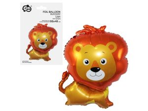 BALON FOLIOWY LEW Z GRZYWĄ 66X48CM GODAN