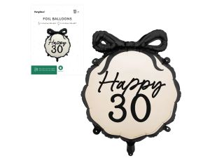 BALON FOLIOWY PASTYLKA HAPPY "30" 47X53CM PARTYDEC