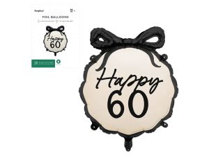 BALON FOLIOWY PASTYLKA HAPPY "60" 47X53CM PARTYDEC