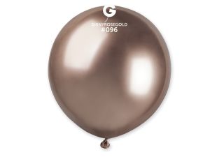 BALON GB150 SHINY 19 CALI RÓŻOWO-ZŁOTE 25SZT GODAN