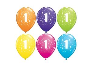BALON QL 11" Z NADR. 1 PASTEL MIX TROPIKALNY A'6 