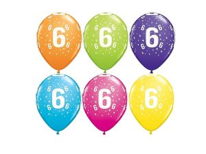 BALON QL 11" Z NADR. 6 PASTEL MIX TROPIKALNY A'6 