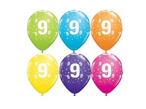 BALON QL 11" Z NADR. 9 PASTEL MIX TROPIKALNY A'6 