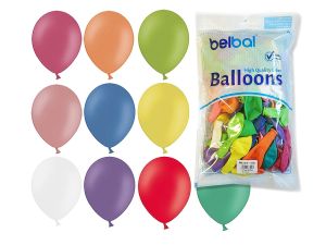 BALONY 10 MIX PASTELOWE 100szt  KOLOROWE