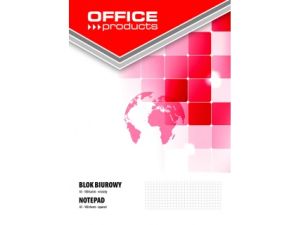 Blok biurowy OFFICE PRODUCTS, A5, w kratkę, 100 kart., 70gsm