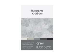 BLOK DECO GREY 170G/M2 A4 20 ARK 5 KOL HAPPY COL