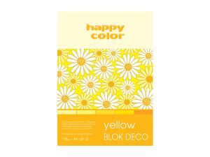 BLOK DECO YELLOW 170G/M2 A5 20 ARK 5 KOL HAPPY COL