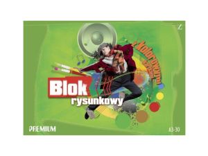 BLOK RYSUNKOWY Z KOLOROWYMI K. PREMIUM A3-30