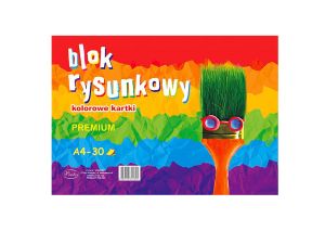 BLOK RYSYNKOWY Z KOLOROWYMI KART. A-4 30KR.PREMIUM