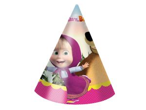 CZAPECZKI PAPIEROWE MASHA AND THE BEAR  6SZT GODAN