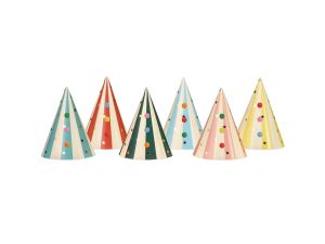 CZAPECZKI Z POMPONAMI 16CM MIX A'6 PARTYDECO
