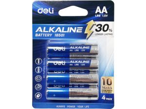 DELI BATERIA LR06 ALKALICZNA AA 4 SZT