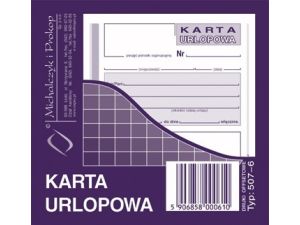 DRUK KARTA URLOPOWA M&P 2/3 A6/40  507-6