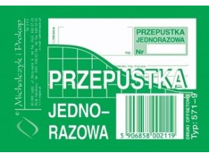 DRUK PRZEPUSTKA JEDNORAZOWA M&P A7/80  571-9