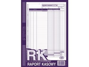 DRUK RAPORT KASOWY  M&P ORYGINAŁ+KOPIA  A4/80  410-1