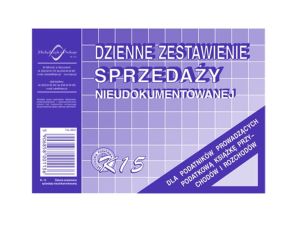 DZIENNE ZESTAWIENIE SPRZEDAŻY NIEUDOKUMENTOWAN K15