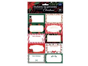 ETYKIETY NA PREZENTY 20SZT CHRISTMAS INTERDRUK