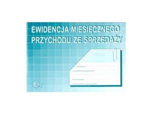 EWIDENCJA MIESIĘCZNEGO PRZYCH. ZE SPRZED A-5 N01