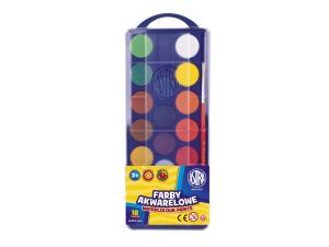 FARBY AKWARELOWE 18 KOLORÓW -FI 23,5 MM EURO ASTRA