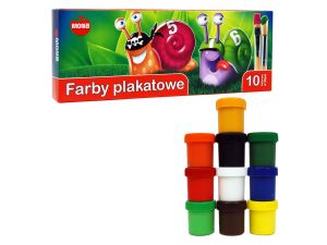 FARBY PLAKATOWE 10 KOLORÓW 20ML MONA PUDEŁKO