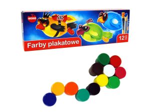 FARBY PLAKATOWE 12 KOLORÓW 20ML MONA PUDEŁKO