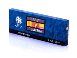 FARBY TEMPERA 12 KOLORÓW - 20 ML