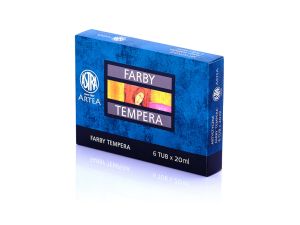 FARBY TEMPERA 6 KOLORÓW - 20 ML 