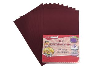 FILC DEKORACYJNY BURGUNDOWY 20X30 A'10 PSH