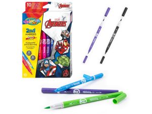 FLAMASTRY DWUSTRONNE 10 KOL. AVENGERS COLORINO