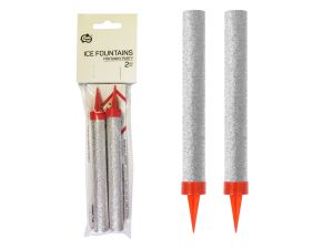FONTANNY PARTY HOLOGRAFICZNE SREBRNE 12CM 2SZT