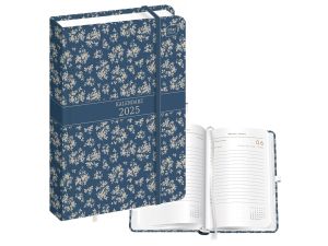 KALENDARZ KSIĄŻKOWY A5 384 MAT+UV FLORAL INTERDRUK