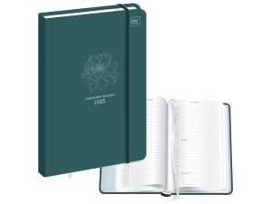 KALENDARZ KSIĄŻKOWY B6 192 MAT+UV GREEN INTERDRUK
