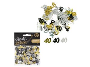 KONFETTI FOLIOWE B&C CYFERKA 40 18G MIX
