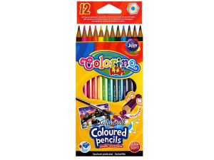 KREDKI AKWARELOWE 12 KOLORÓW + PĘDZELEK COLORINO