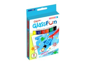 KREDKI DO SZKŁA AMOS FUN GLASS GF6P 6 KOLORÓW