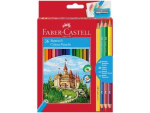 KREDKI OŁÓWKOWE FABER CASTELL 36 KOLORÓW+TEMPERÓWKA