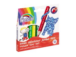 KREDKI SUPER SOFT 12 KOLORÓW MINI JUMBO TRÓJKĄTNE