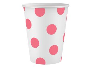 KUBECZKI PAP. GROSZKI RÓŻOWE 250ML A'6 GODAN