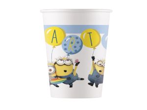 KUBECZKI PAPIEROWE MINIONKI  200 ML  8 SZT GODAN 