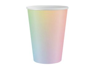 KUBECZKI PAPIEROWE TĘCZOWE 266ML 6SZT GODAN