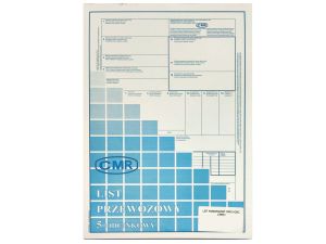 LIST PRZEWOZOWY CMR 5 ODCINKOWY DRUK