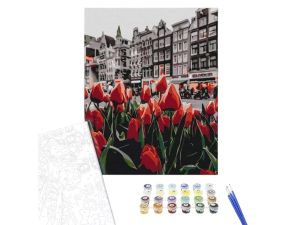 MALOWANIE PO NR BRUSHM 40X50CM TULIPANY AMSTERDAMU