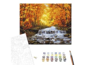 MALOWANIE PO NR BRUSHM 40X50CM WODOSPAD JESIENIĄ