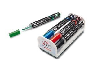 MARKER SUCHOŚCIERLANY PENTEL MAXIFLO MWL5S  KPL 4 SZTUKI + GĄBKA