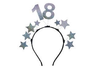 OPASKA Z GWIAZDKAMI 18 SREBRNA PARTYDECO