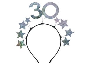 OPASKA Z GWIAZDKAMI 30 SREBRNA PARTYDECO
