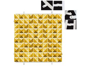 PANEL DEKORACYJNY ZŁOTY 3D PRZEŹR. TŁO 30X30 CM