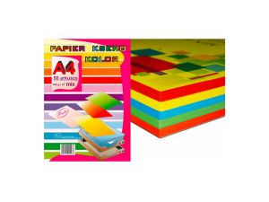 PAPIER KSERO KOLOR 160G/M A-4/50 MIX INTENSYWNY PR